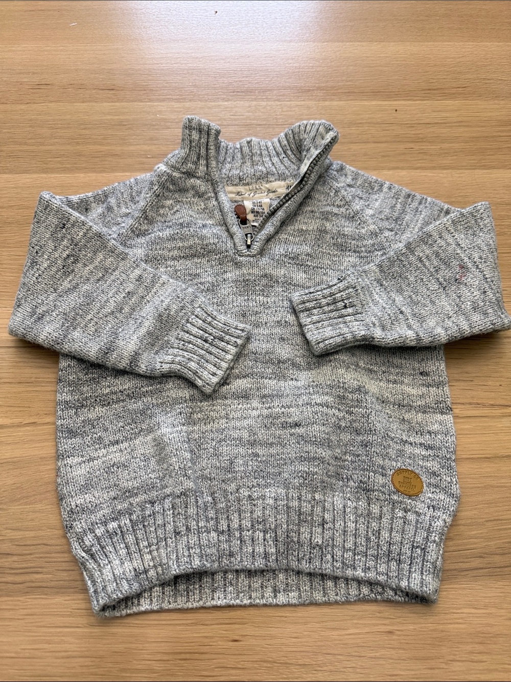 Grey Half-Zip Knit Sweater - H&M